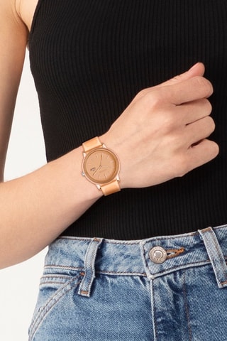 Montre à quartz en silicone - Orange