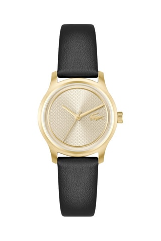 Montre à quartz en cuir - Noir