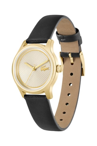 Montre à quartz en cuir - Noir