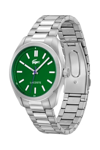 Montre à quartz en acier - Argenté et vert