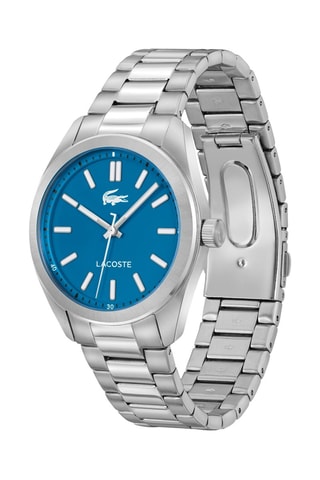 Montre à quartz en acier - Argenté et bleu