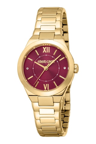 Montre à quartz en acier Venezia - Doré et bordeaux