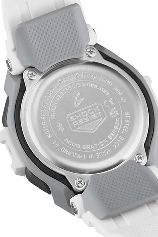 Montre G-Shock à quartz en résine - Chronomètre - Blanc et gris