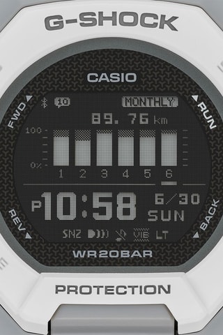 Montre G-Shock à quartz en résine - Chronomètre - Blanc et gris