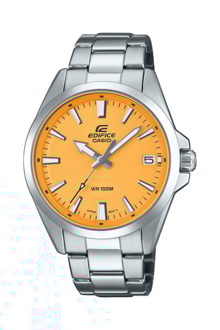 Montre à quartz en acier - Argenté et jaune