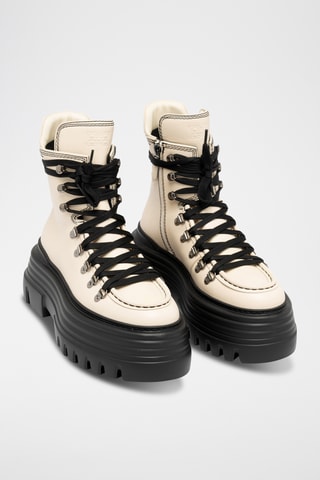 Bottines en cuir - Beige