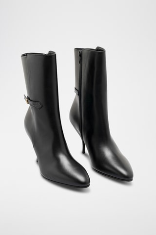 Bottines en cuir - Noir