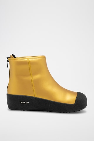 Bottines en cuir - Jaune