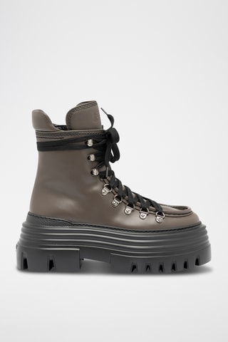 Boots en cuir - Marron