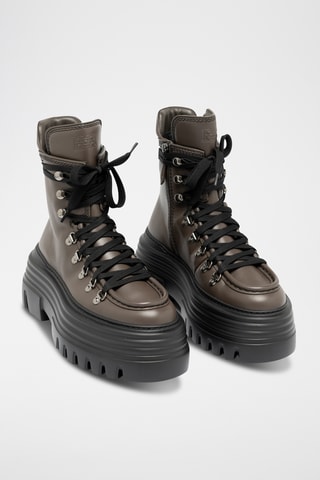 Boots en cuir - Marron