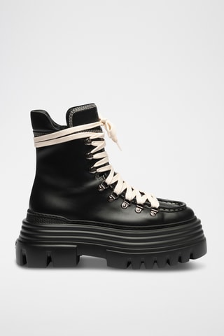 Bottines en cuir - Noir