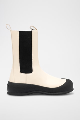 Bottines en cuir - Beige