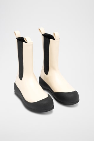 Bottines en cuir - Beige