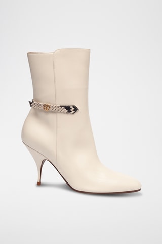 Bottines en cuir - Beige