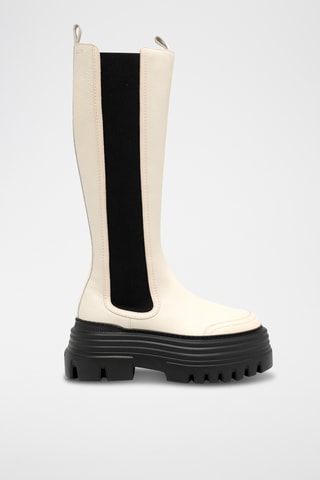 Boots en cuir - Beige