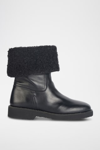 Bottines en cuir - Noir