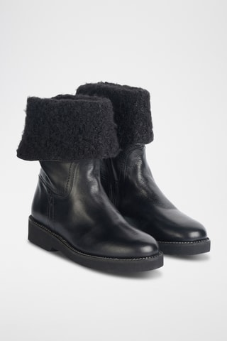 Bottines en cuir - Noir