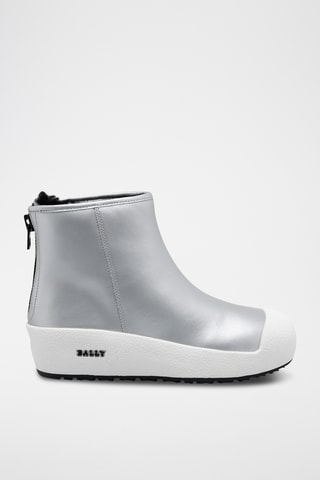 Bottines fourrées en cuir - Gris