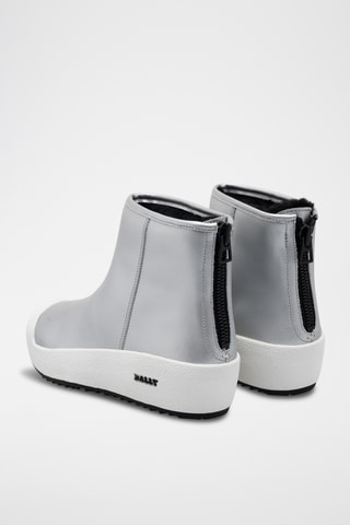 Bottines fourrées en cuir - Gris