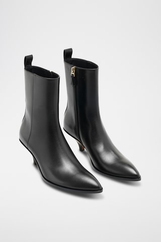 Bottines en cuir - Noir