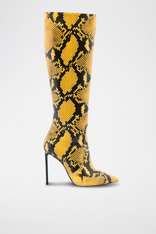 Boots en cuir - Jaune