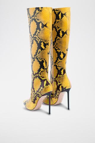 Boots en cuir - Jaune