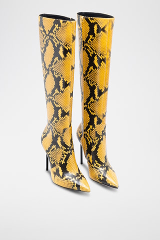 Boots en cuir - Jaune