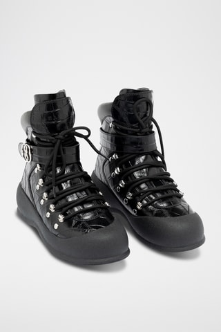 Bottines en cuir - Noir