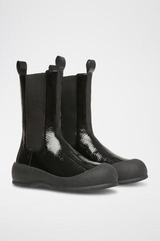 Bottines en cuir - Noir