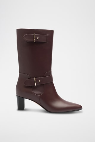 Boots en cuir - Bordeaux