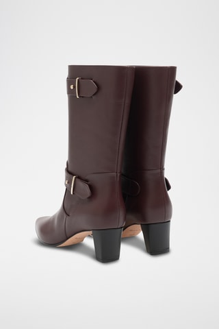 Boots en cuir - Bordeaux