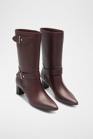 Boots en cuir - Bordeaux