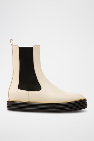 Bottines en cuir - Beige