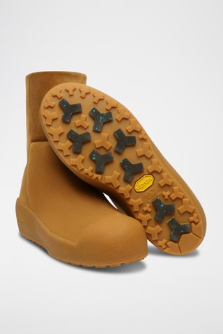 Bottines fourrées en cuir - Camel