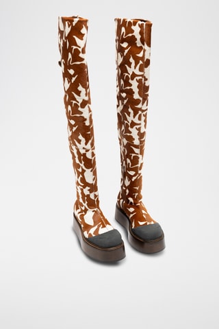 Boots en cuir - Marron