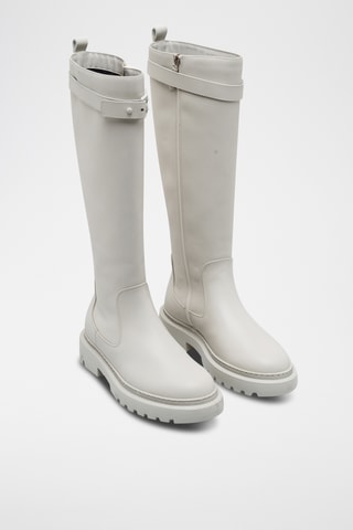Boots en cuir - Blanc