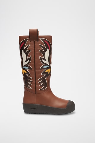 Boots en cuir - Marron