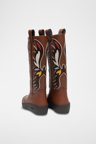 Boots en cuir - Marron