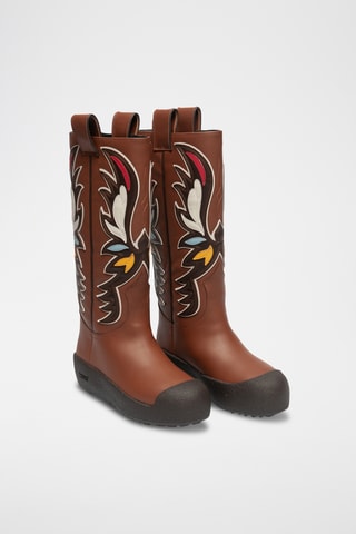 Boots en cuir - Marron