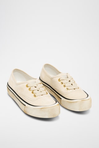 Sneakers en cuir - Beige