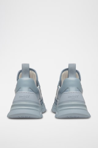 Baskets montantes en cuir - Bleu clair