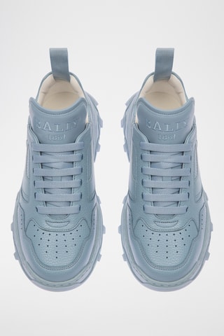 Baskets montantes en cuir - Bleu clair