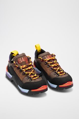 Sneakers en cuir - Marron