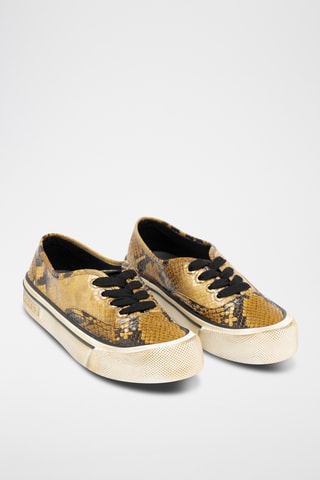 Sneakers en cuir - Jaune