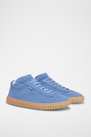 Sneakers montantes en cuir - Bleu