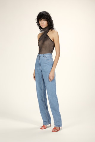 Sandales à talons en cuir - Orange foncé