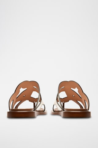 Sandales vernies en cuir - Argenté