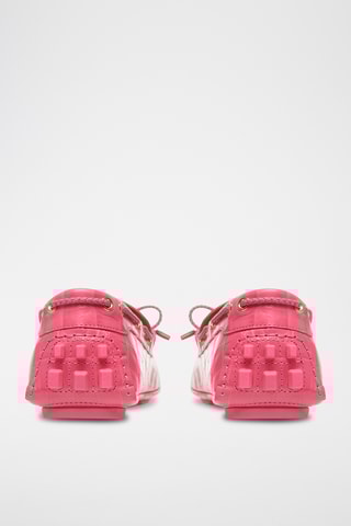 Mocassins en cuir - Fuchsia