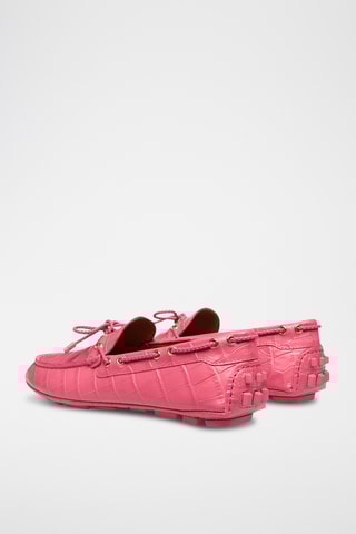 Mocassins en cuir - Fuchsia