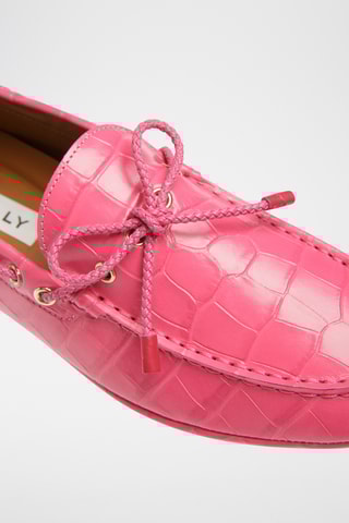 Mocassins en cuir - Fuchsia